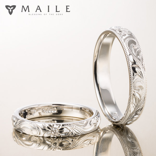 マイレ　ハワイアンジュエリーの結婚指輪　オーダーメイド例13